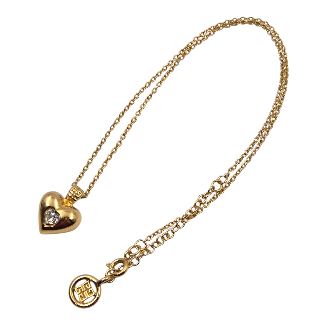 80s 프랑스 지방시 비쥬 하트 목걸이&이어클립 세트 상품이미지4