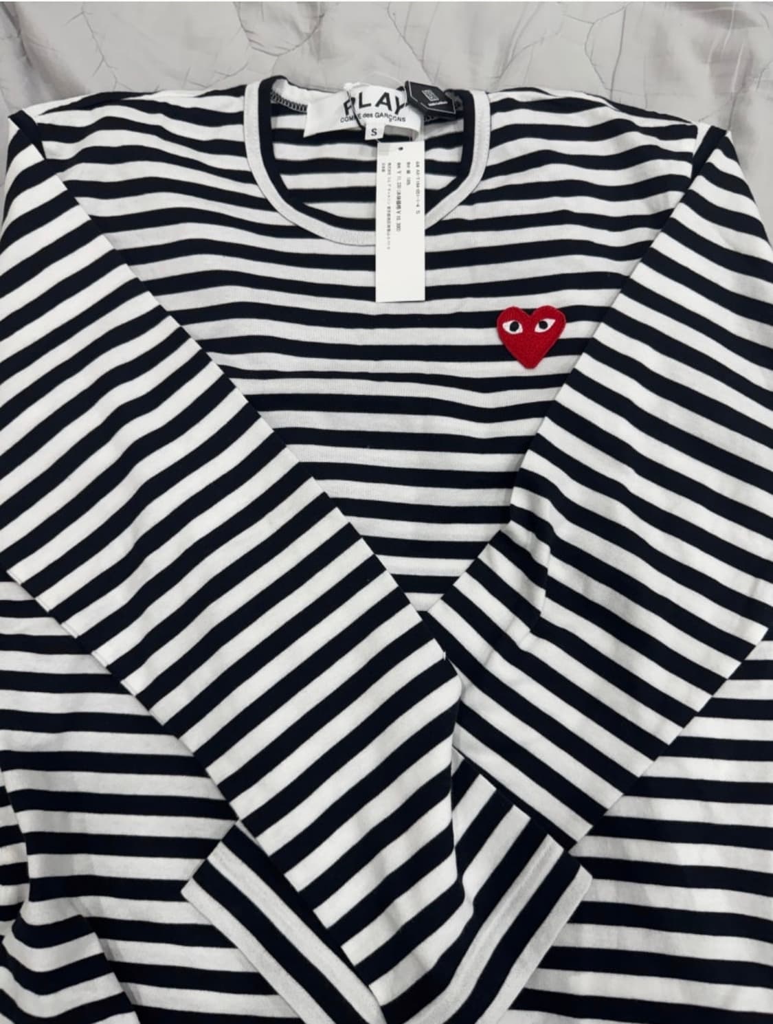 (S)꼼데가르송 스트라이프 롱슬리브 티셔츠 상품이미지1