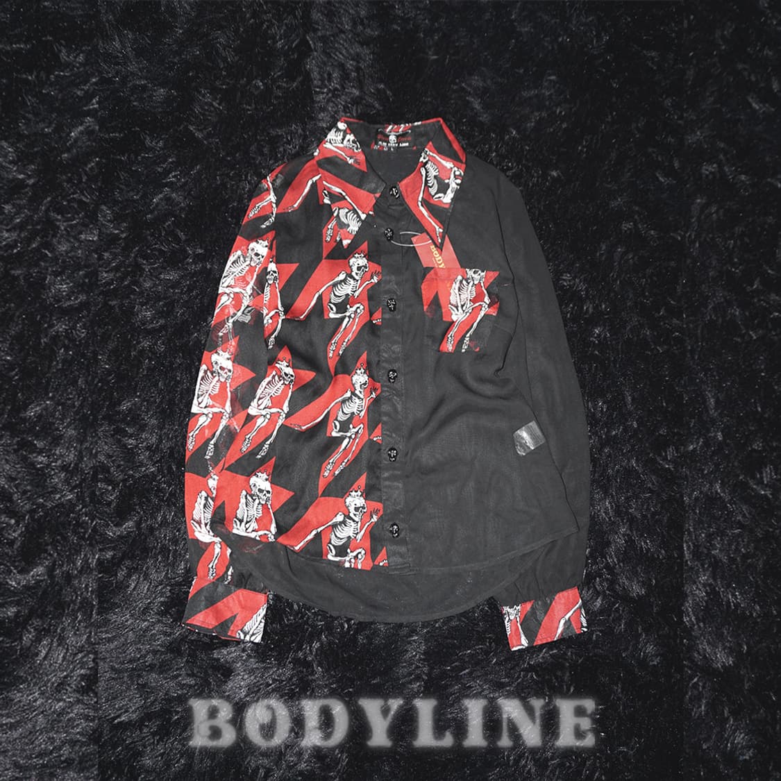 (bodyline) skull see-through shirt 상품이미지1