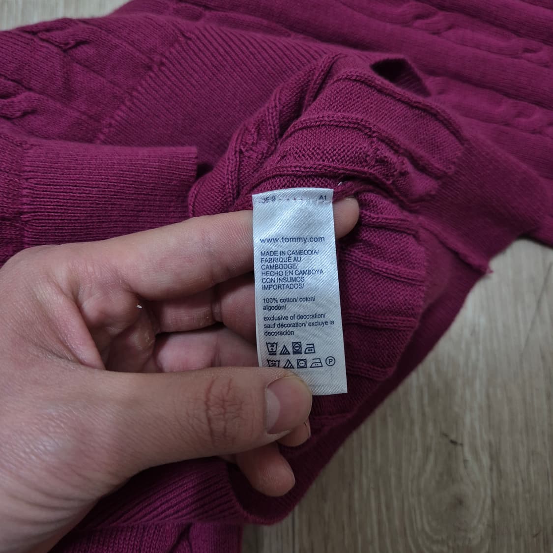 타미힐피거 미니플래그 케이블 꽈배기 니트 S(90) 상품이미지6