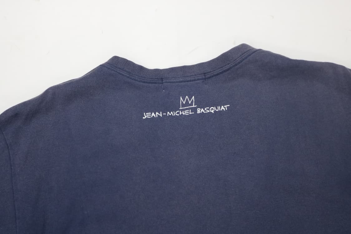 장 미쉘 바스키아 빈티지 크라운 아트웍 네이비 반팔 티셔츠 상품이미지7