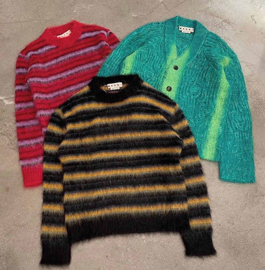 마르니 21fw 모해어 스트라이프 니트 상품이미지2