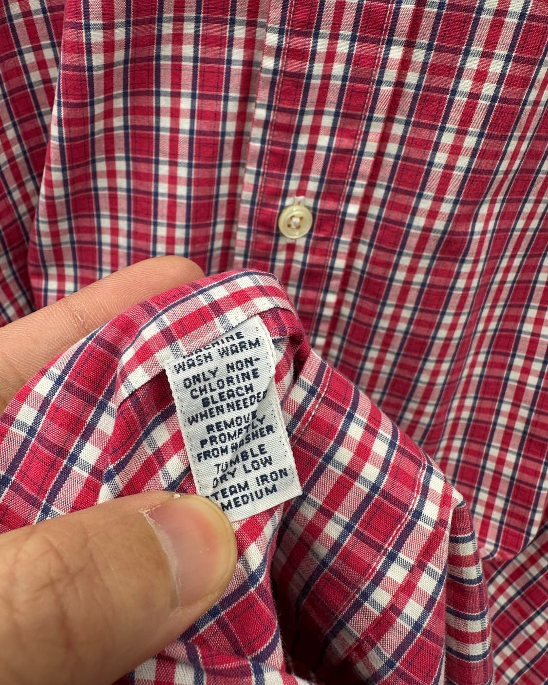 (L)폴로 체크 남방-M1375 상품이미지6