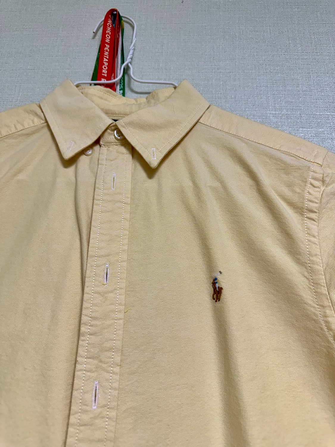 polo 빈티지 긴팔 셔츠 키즈 옐로우 노랑 상품이미지4