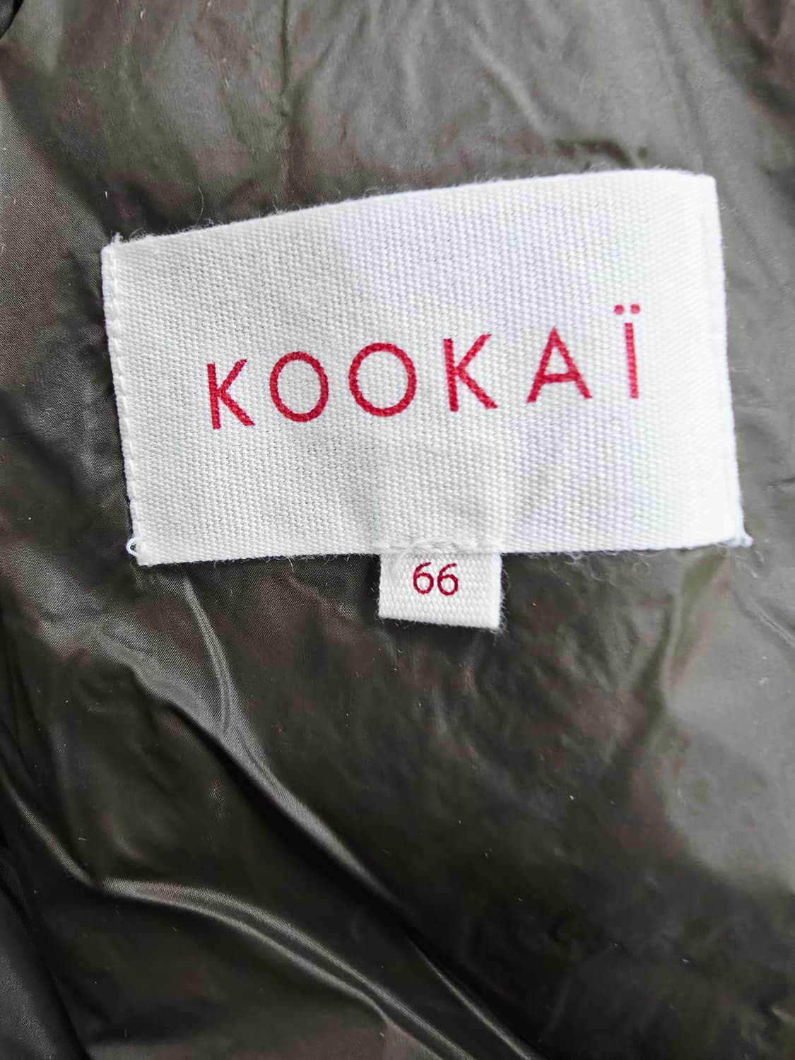 쿠카이 KOOKAI 카키색 구스패딩 코트 상품이미지9