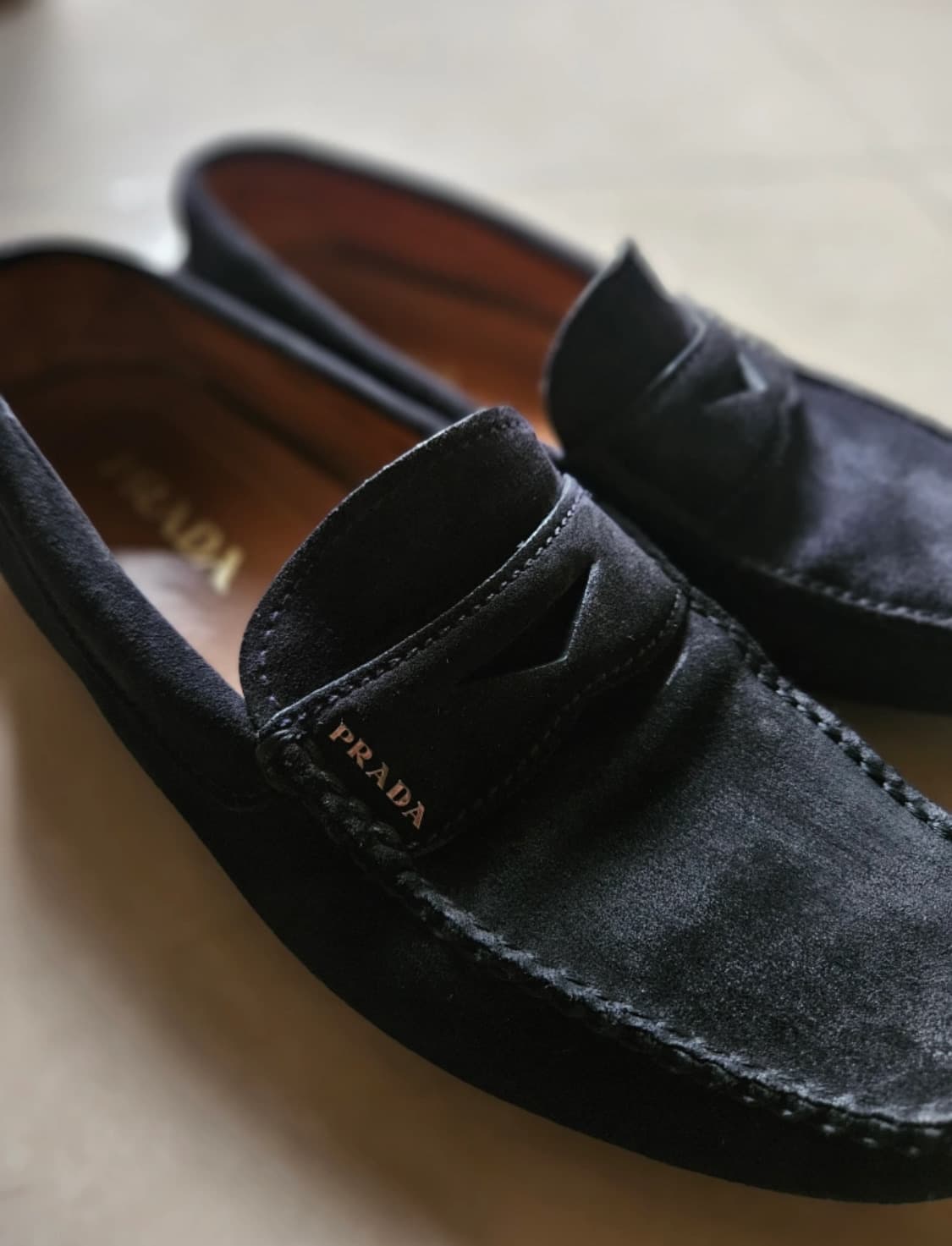 [프라다/빈티지] 스웨이드 워시드블랙 로퍼 / 270 상품이미지3