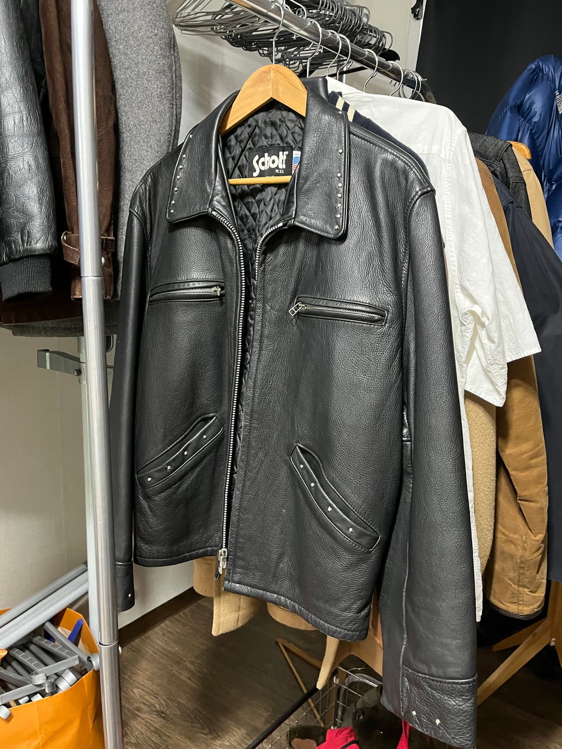 Schott 쇼트 544 싱글라이더 레더 자켓 44 105 여유 상품이미지1