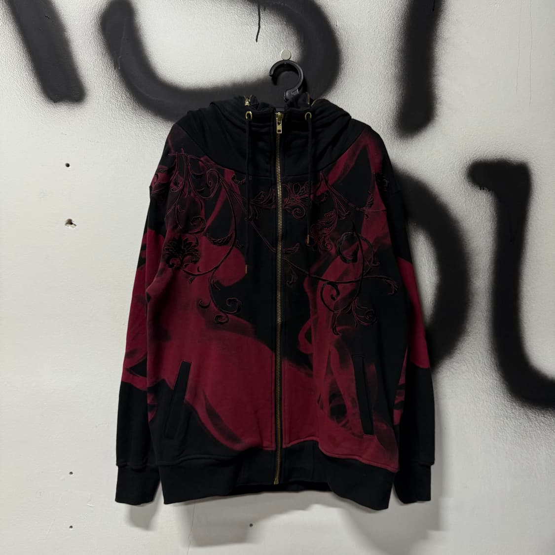 VTG 빈티지 빅사이즈 재패니즈 오리엔탈 동양풍 풀 자수 집업 후디 상품이미지1