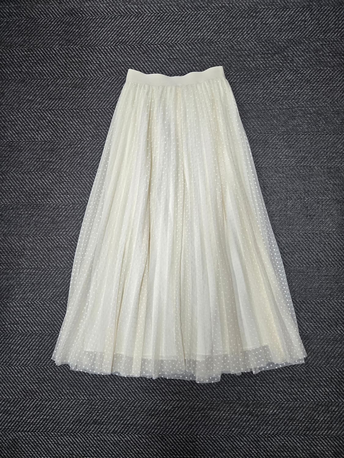 바이씨니 아이보리 롱 스커트 밴딩치마 상품이미지1