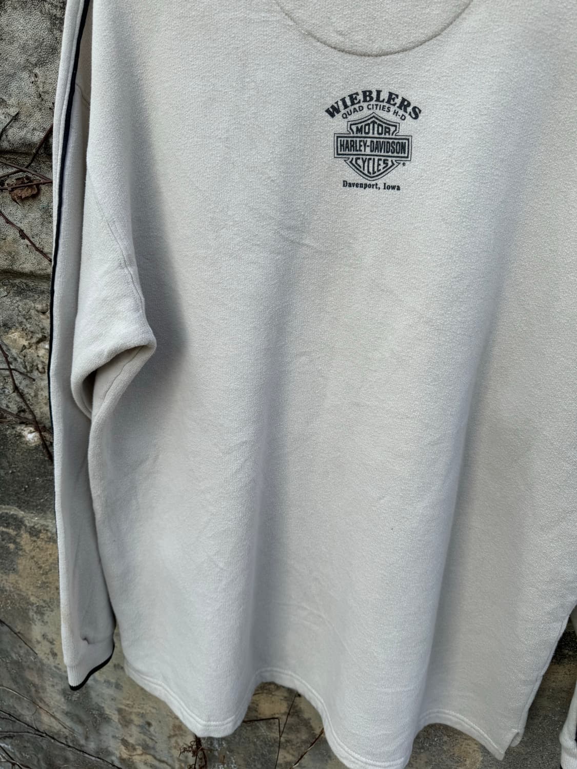 00s 할리데이비슨 빈티지 스웻 셔츠 맨투맨 베이지 상품이미지6