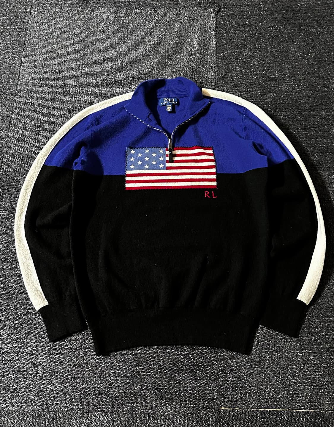Polo랄프로렌 성조기 USA Flag Wool 하프집업 상품이미지3