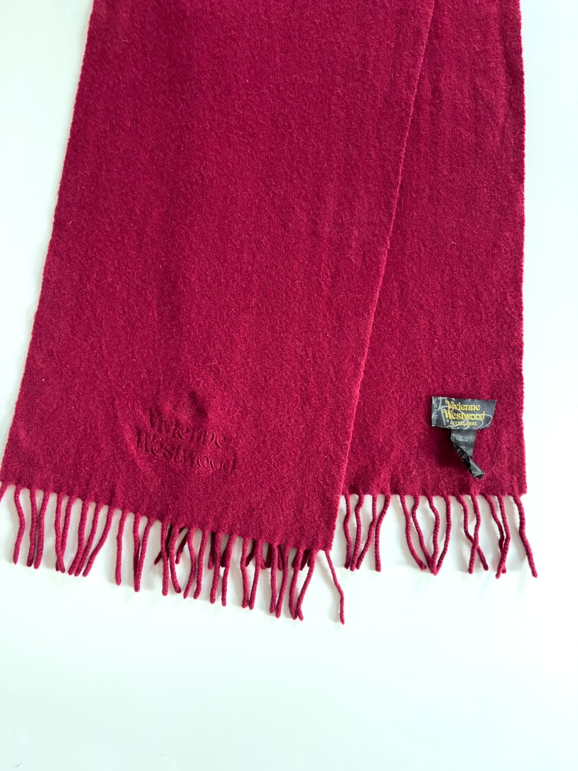 Vivienne Westwood 비비안웨스트우드 레드 orb 로고 머플러 상품이미지5