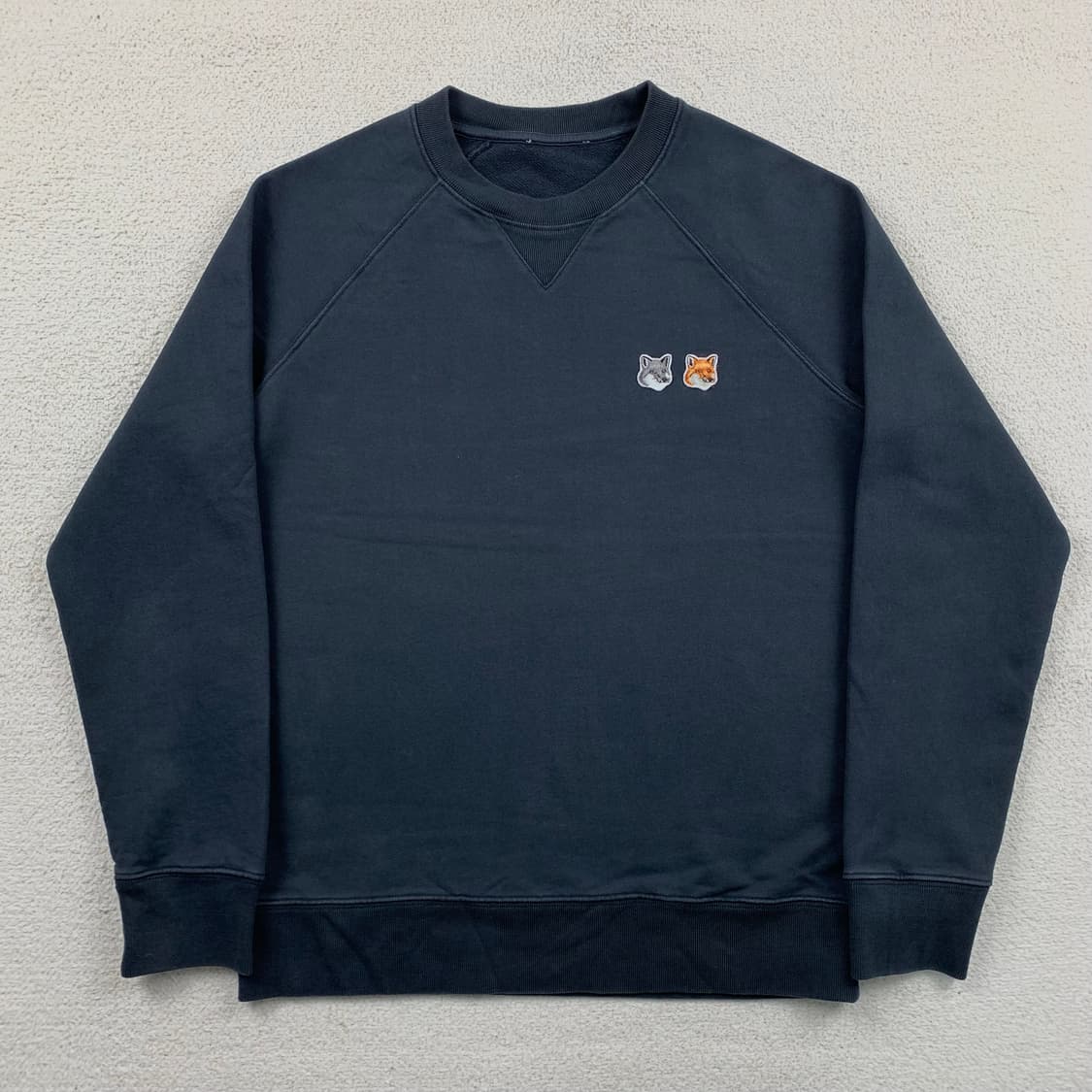 메종 키츠네 더블 폭스헤드 스웻셔츠 맨투맨 블랙 상품이미지1