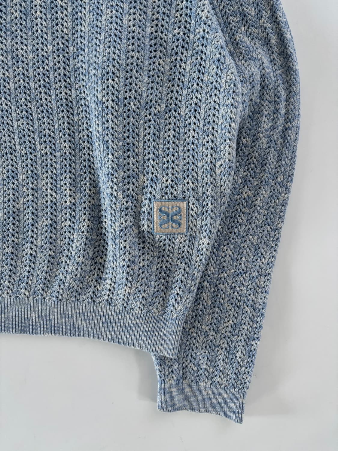 Satur 새터 스카이블루컬러 크로셰 니트 상품이미지5