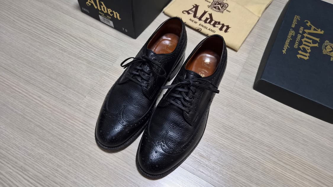 알든 그레인레더 롱윙 블랙 상품이미지2