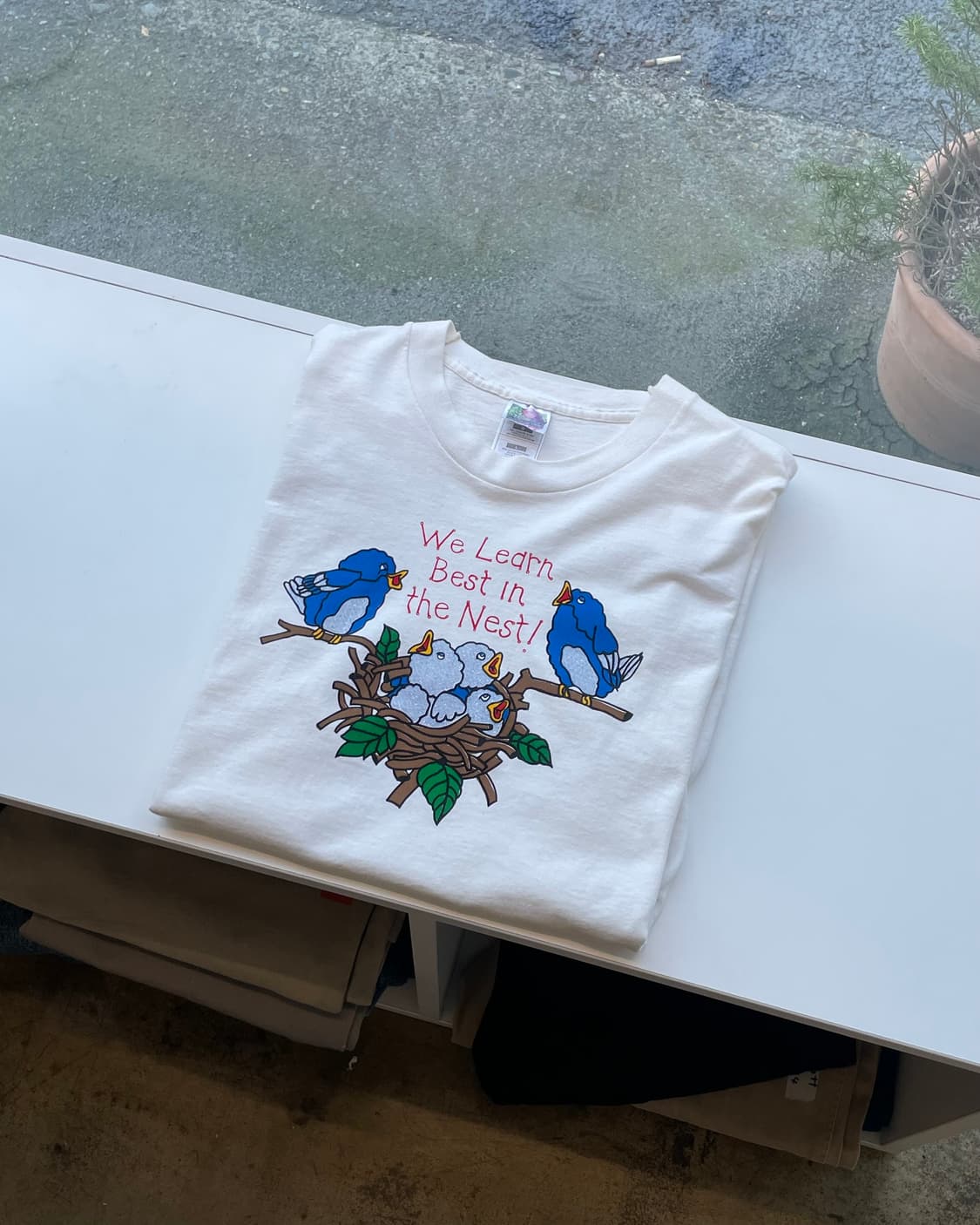 90‘s USA “Birds” T-shirt L 상품이미지1