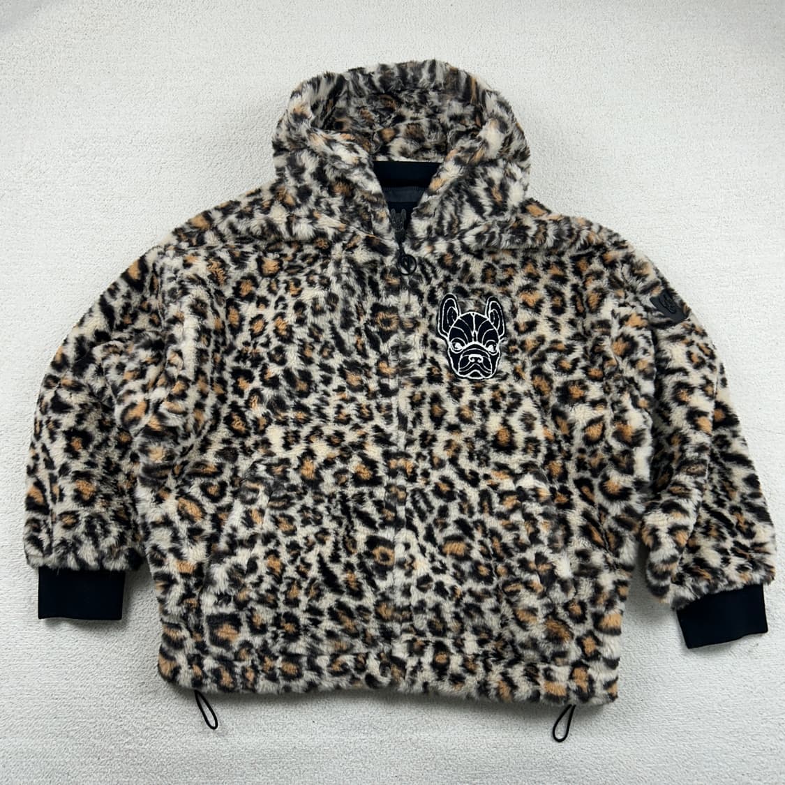 라이프워크 패치로고 레오파드 패턴 플리스 자켓 상품이미지3