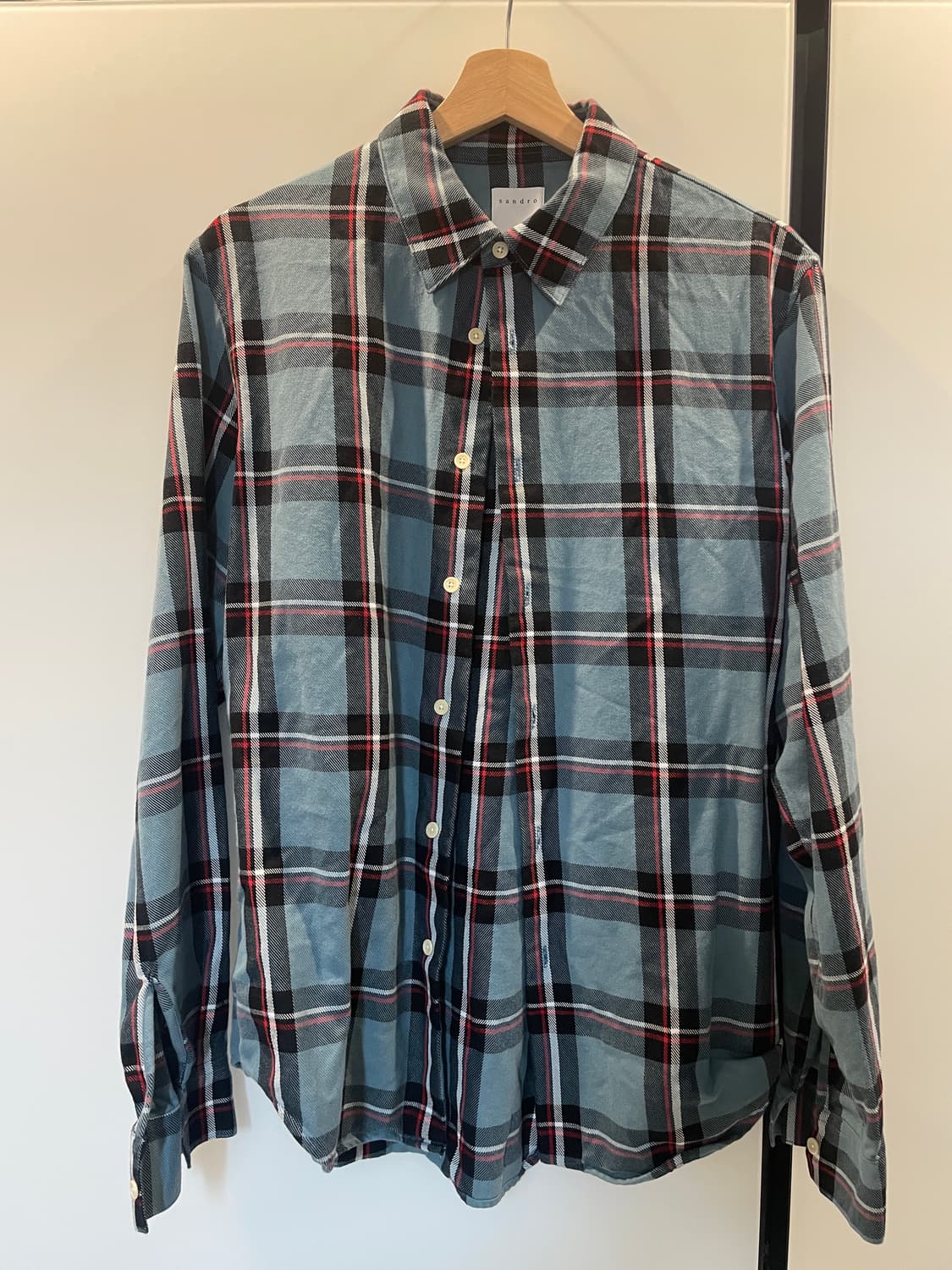 산드로옴므 체크 셔츠 판매합니다. (M사이즈) 상품이미지3