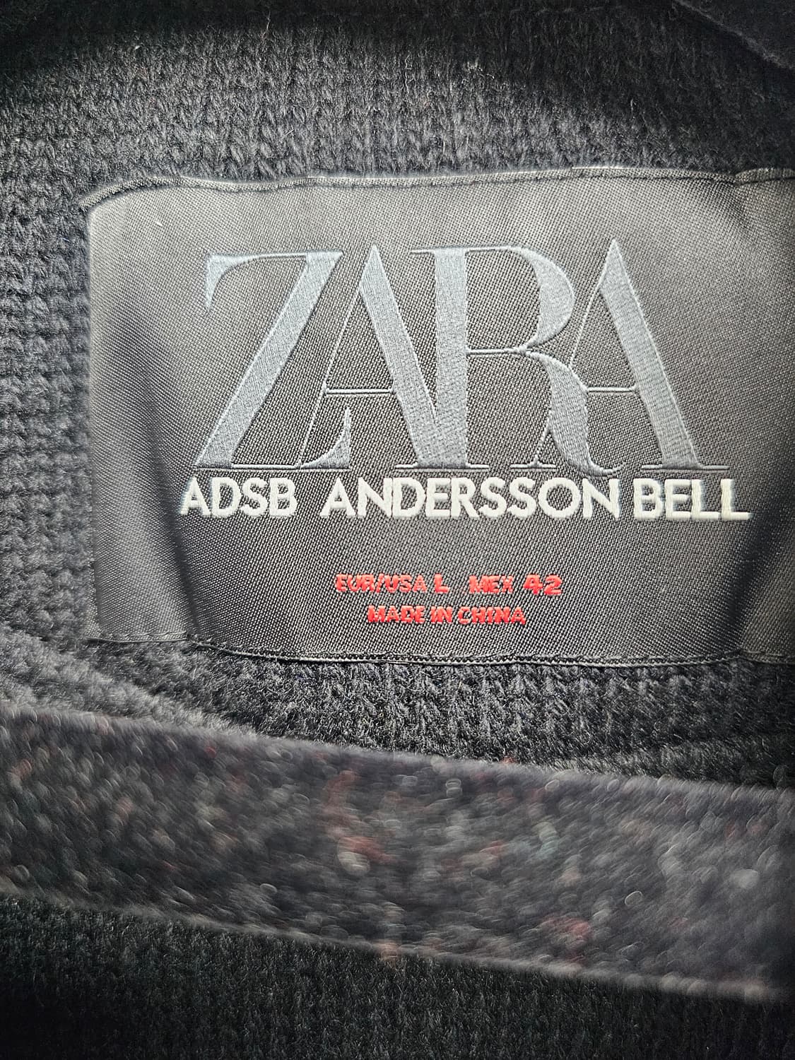 새상품 자라 앤더슨벨 콜라보 니트 가죽 자켓 상품이미지3