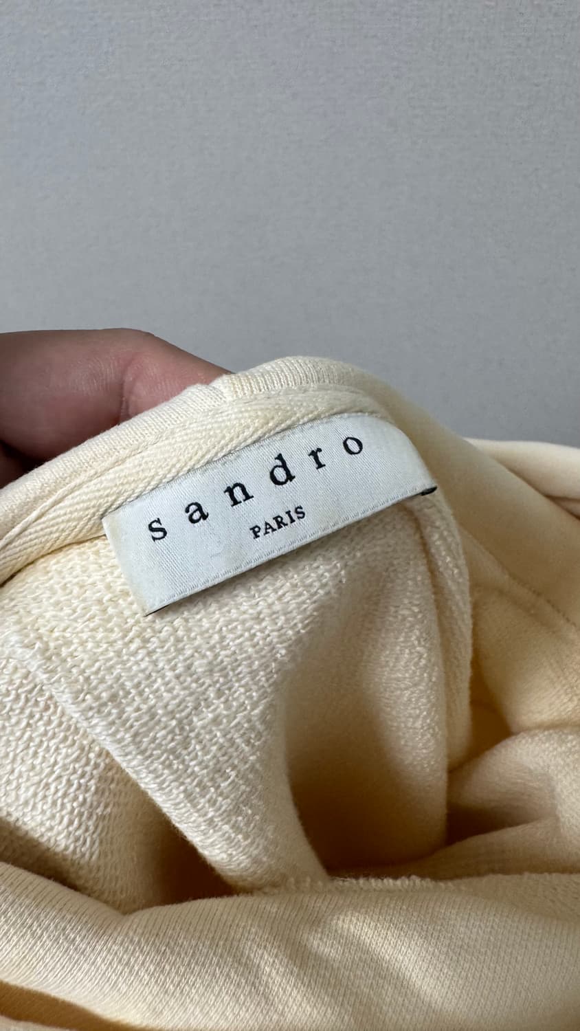 [M] 산드로 파리 아이보리 로고 후드 (기모X) 상품이미지4