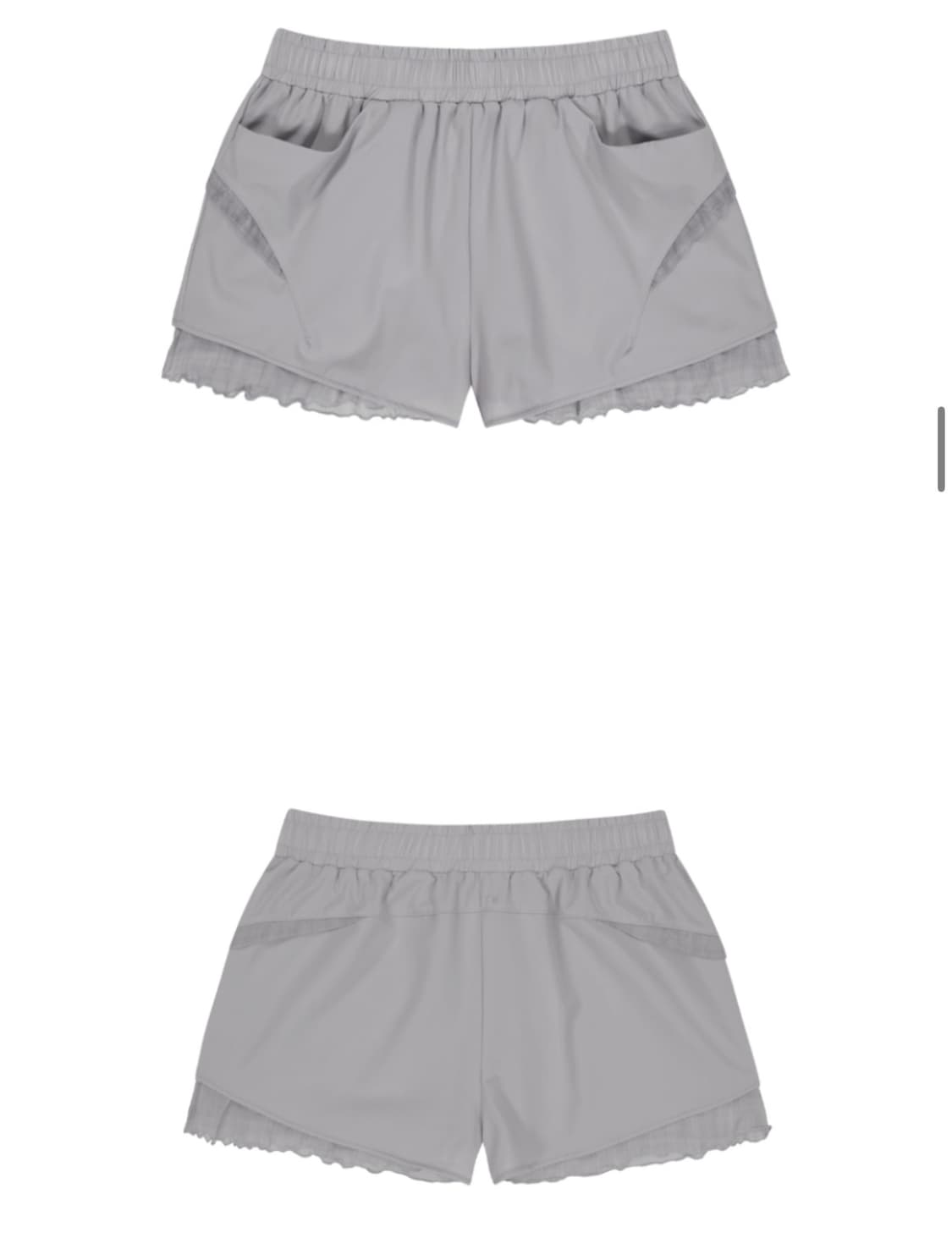 오호스 리버시블 플레이드 트랙 쇼츠 블루그레이 상품이미지1