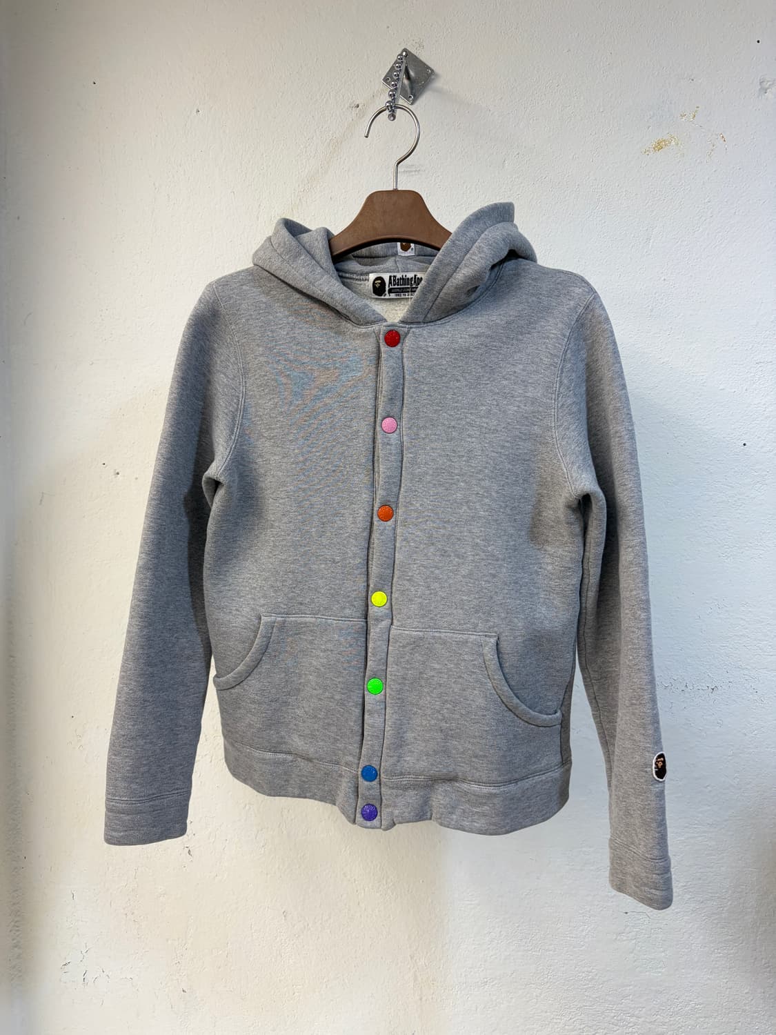 베이프 레인보우 스냅 후드 집업 상품이미지1