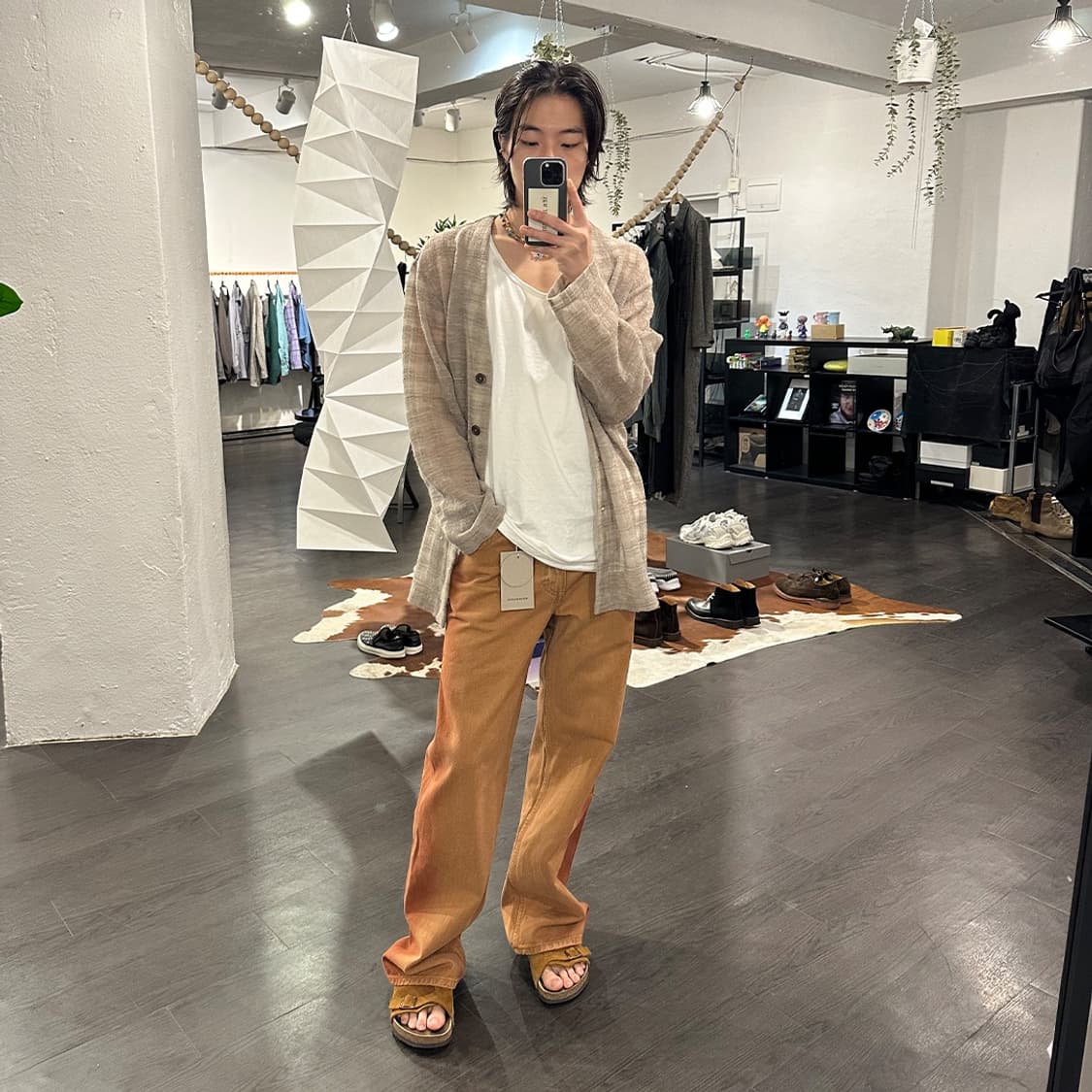 에크하우스 라타 23aw 블리치 데님팬츠 상품이미지5