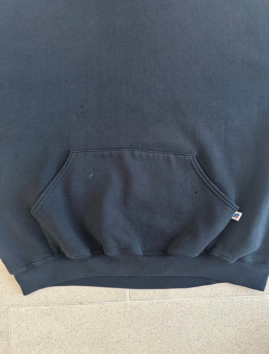 00s 빈티지 러셀 후드 블랙 XL 디스트레스드 상품이미지3