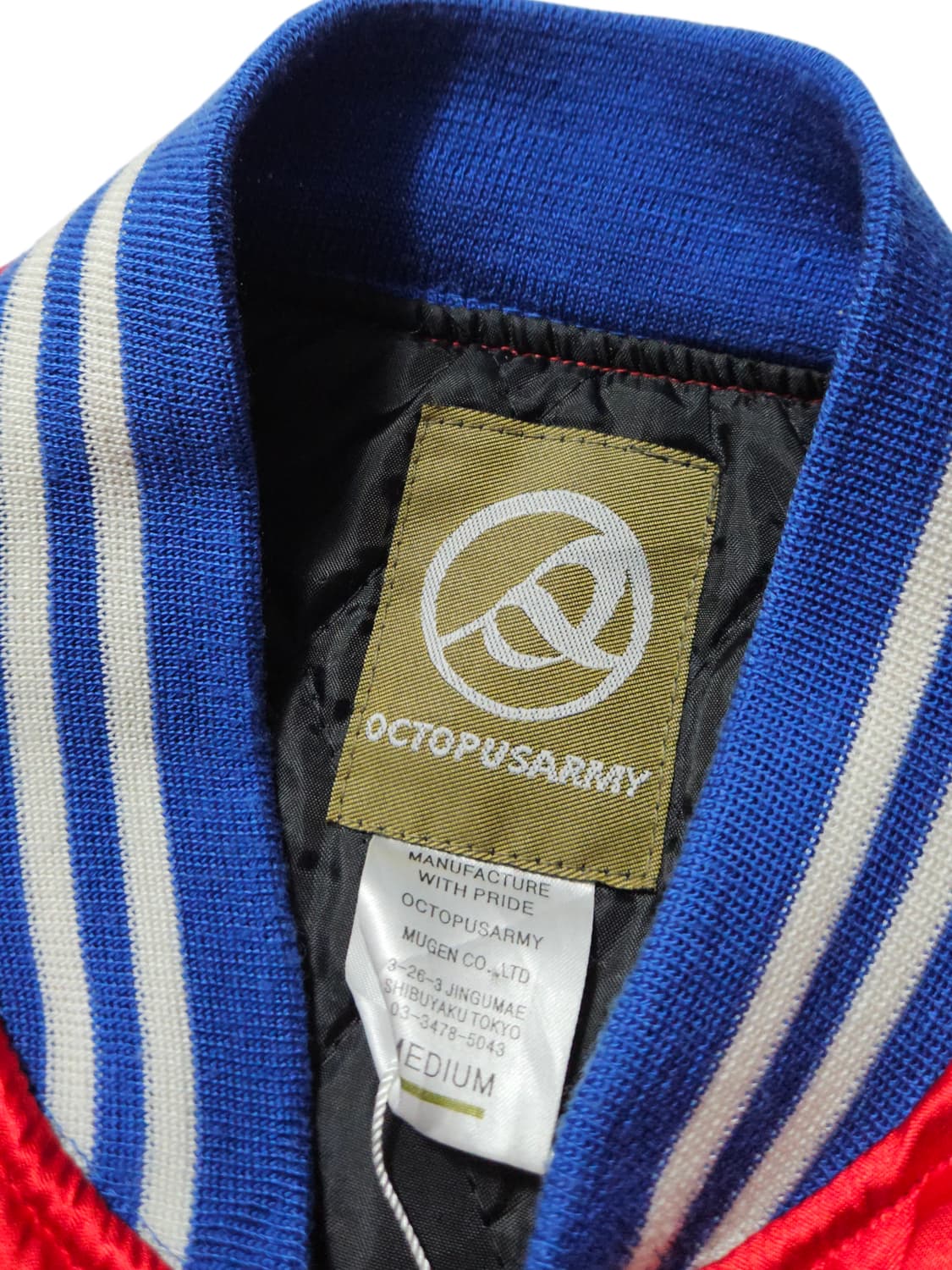 옥토퍼스아미 나일론 사틴 자켓 바시티 M 100 105 상품이미지6