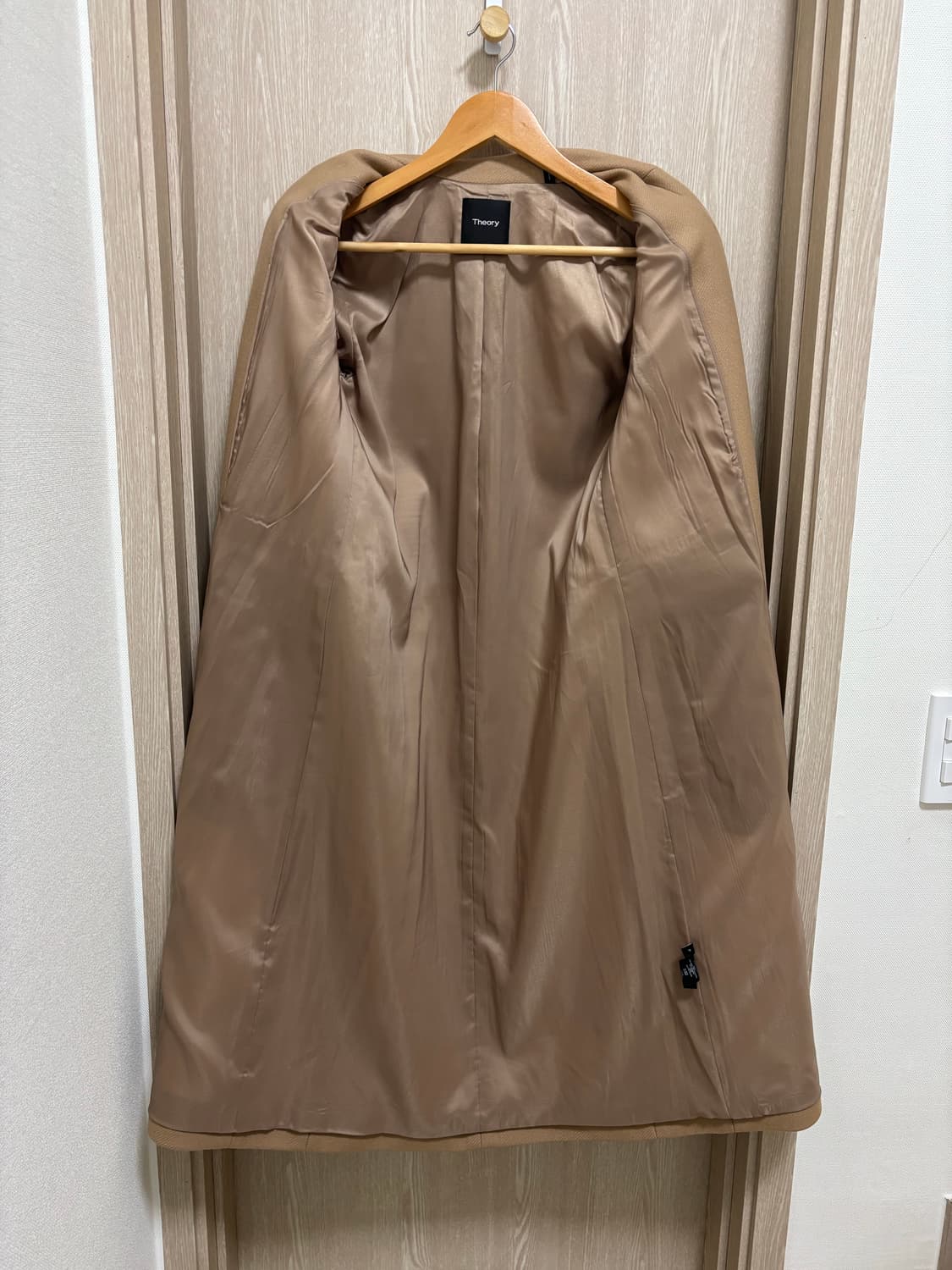 민트급)띠어리 여성 울캐시미어 롱코트P사이즈/살색톤베이지 상품이미지5