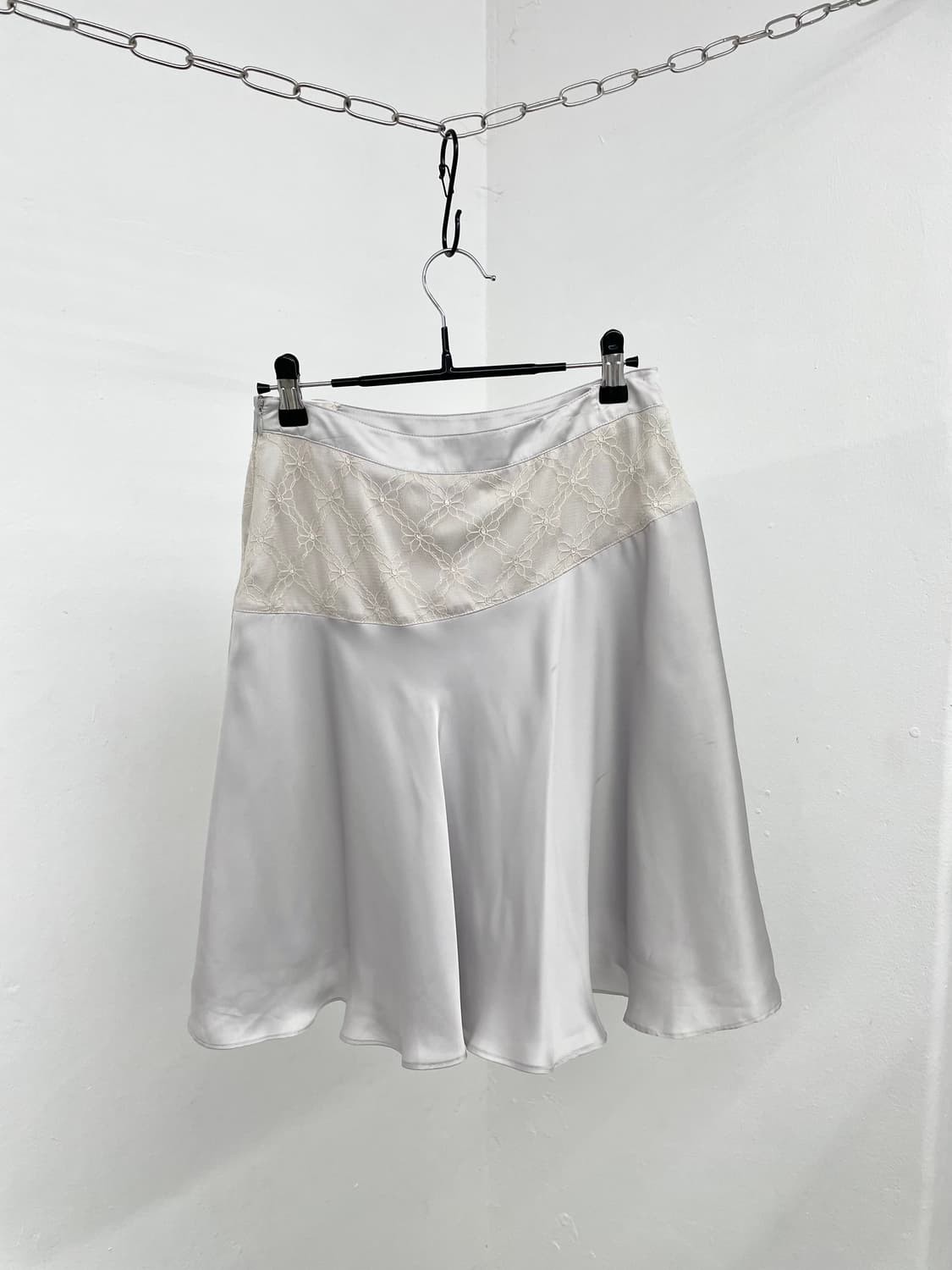 페어리 새틴 레이스 리본 스커트 상품이미지4