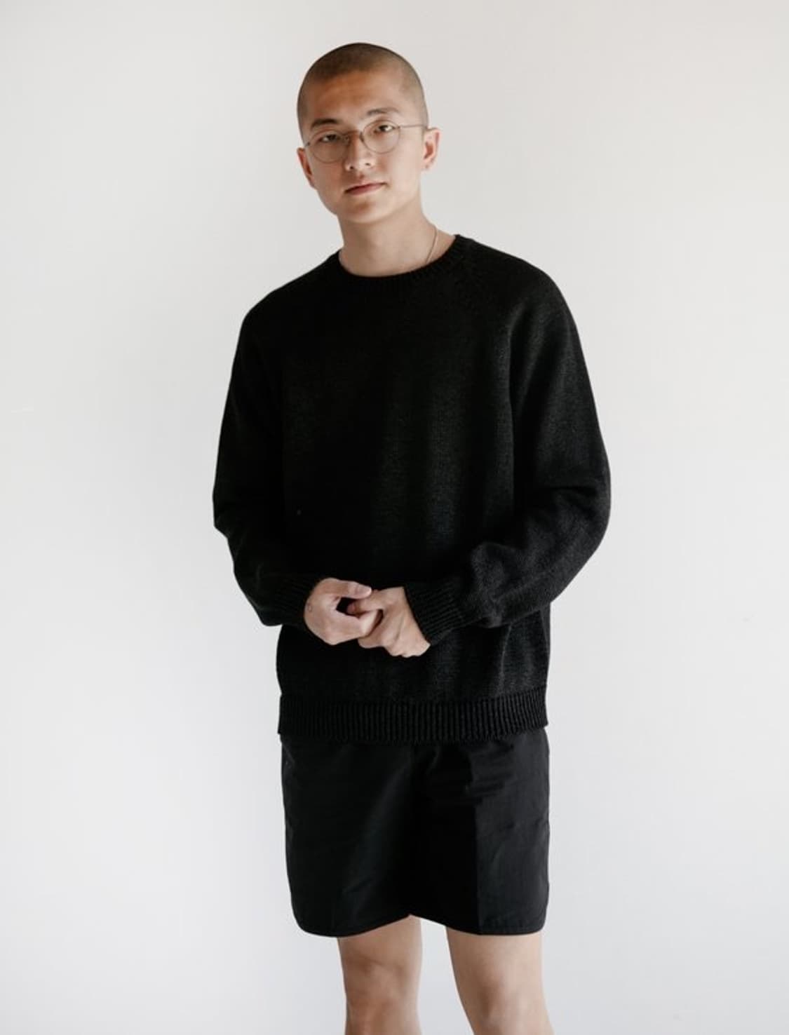 [L] 크리스타세야 와시 니트 블랙 상품이미지1