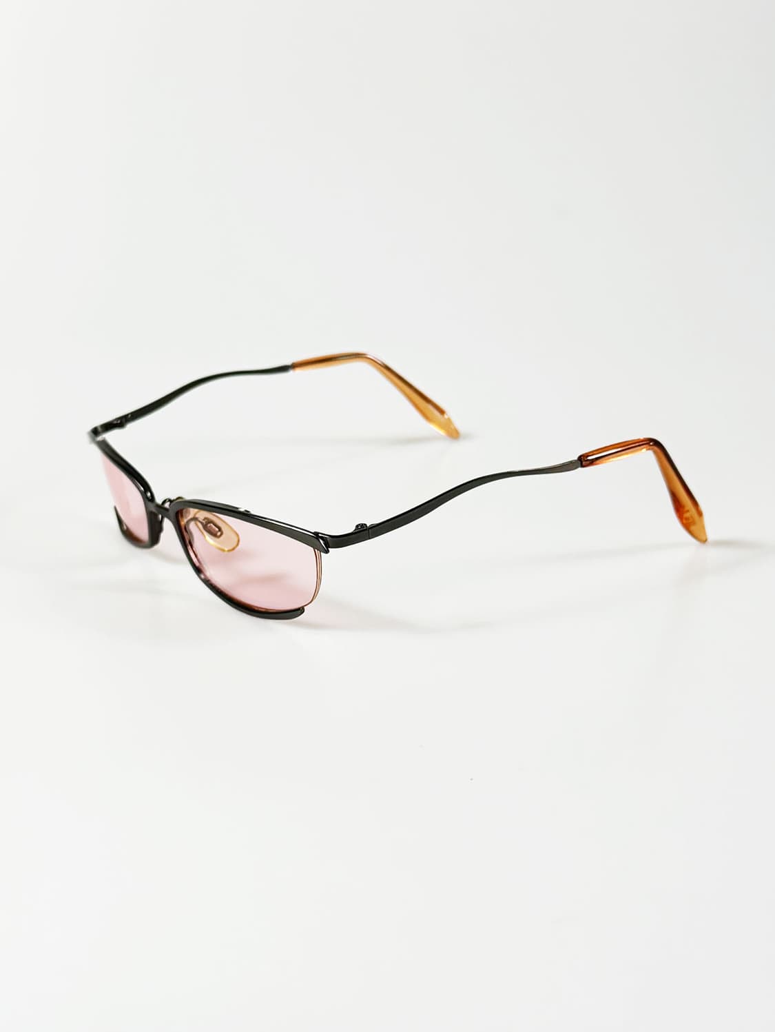 90s UNOSOLEIL 슬림 스퀘어 메탈 틴트 빈티지 선글라스 상품이미지3