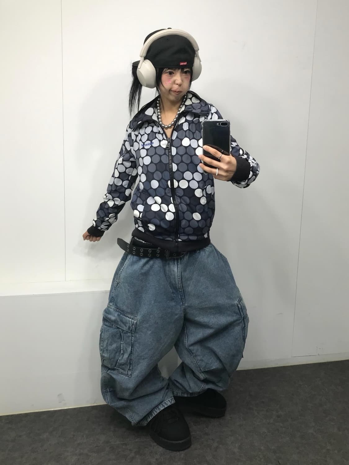 아디다스 도트패턴 하이넥 바람막이 세트 ( 상의+하의 ) 상품이미지6