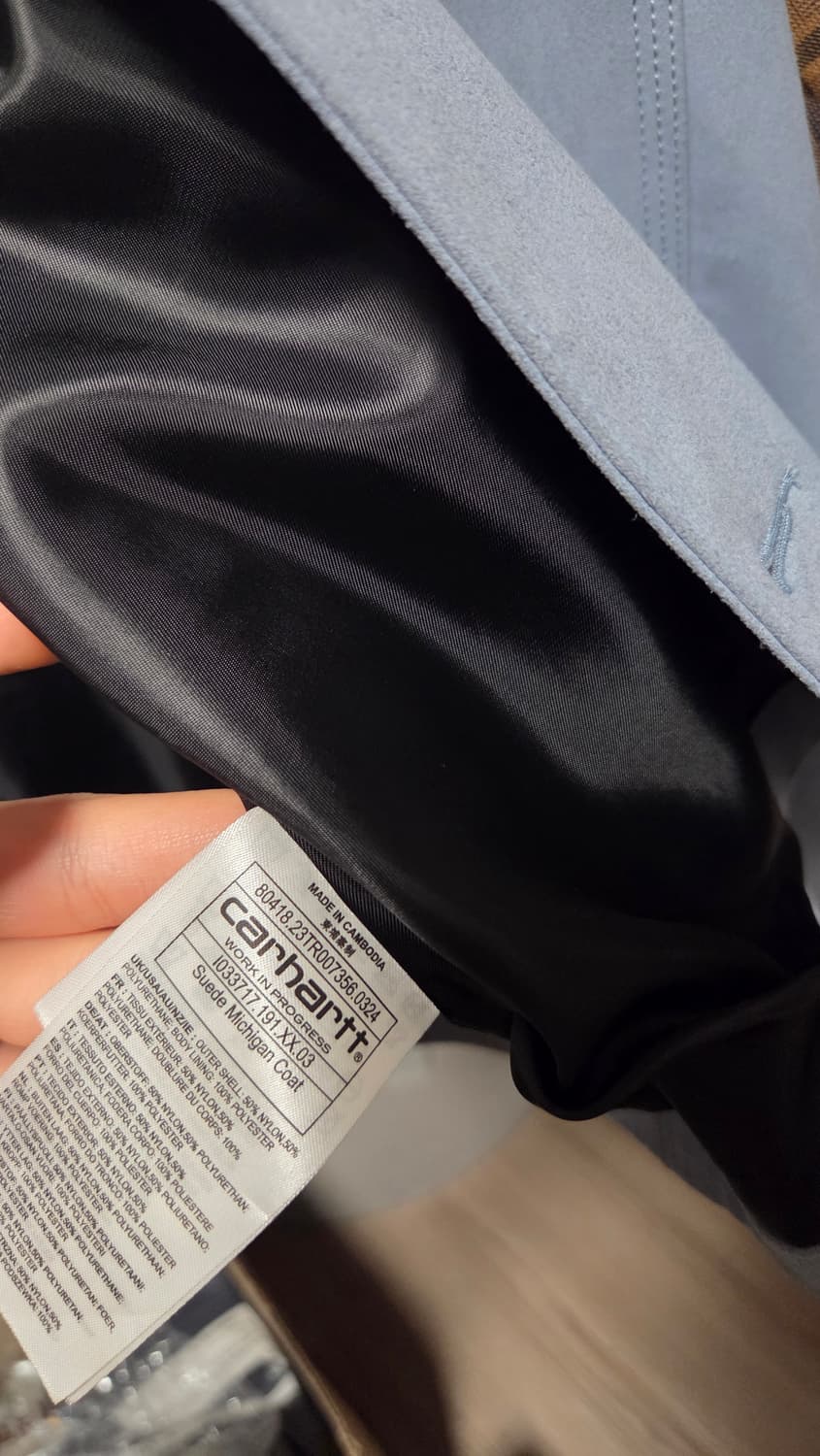 칼하트윕 스웨이드 미시건 코트 도브그레이 M 상품이미지5