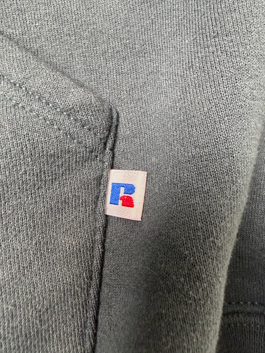 90s Russell Zip Up Hoodie (sage green) 상품이미지5