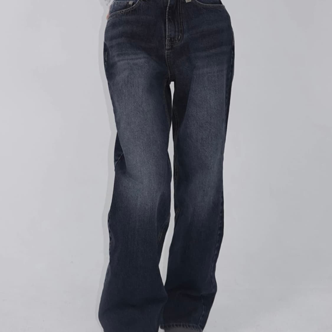 Pale Jade 페일제이드 딥블루 파인체리 스트레이트 데님 청바지 상품이미지3