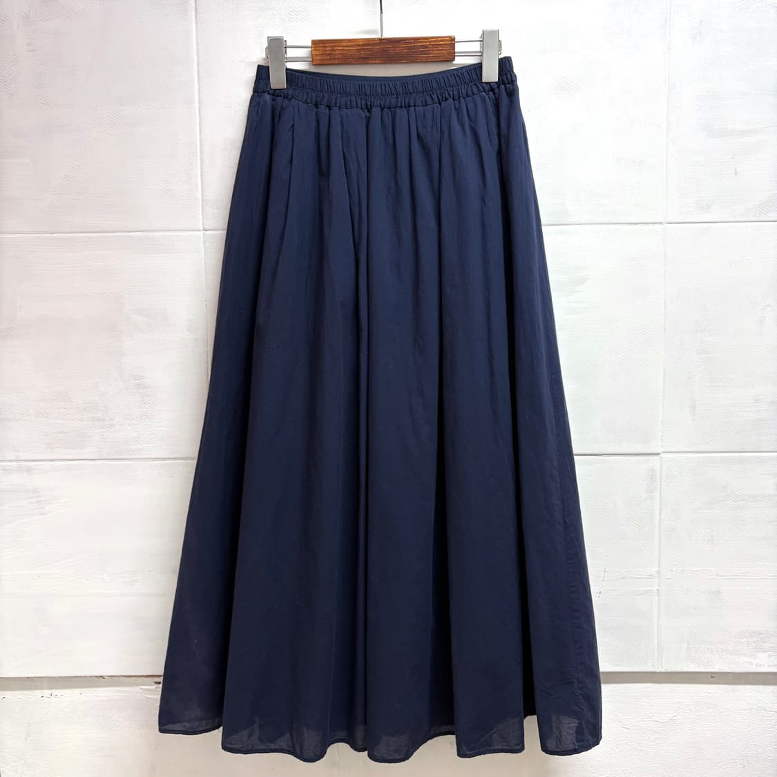 GLACIER 네이비 코튼 플레어 스커트 JPN L 상품이미지3