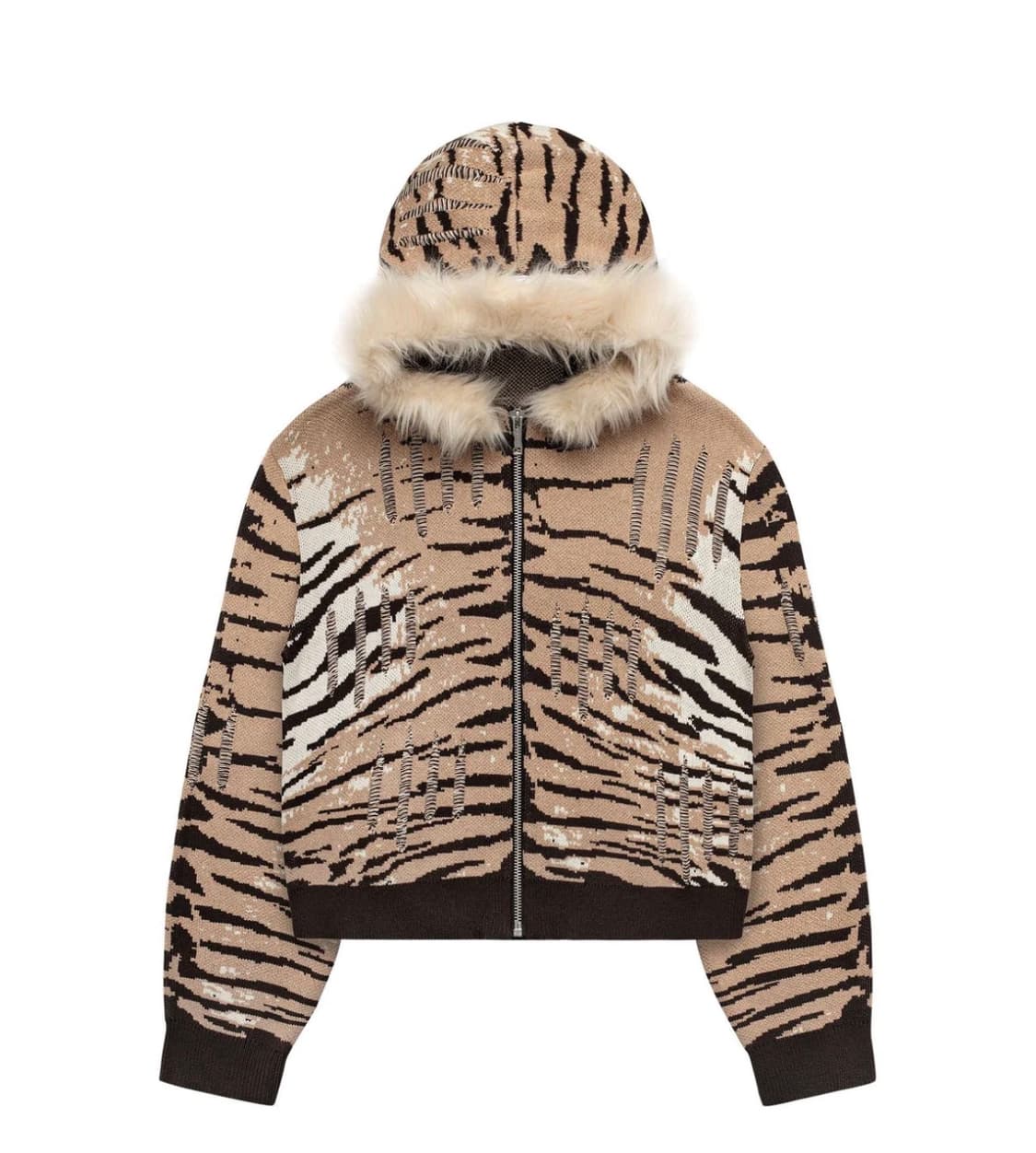 레이서월드와이드 racerworldwide 타이거 퍼 후드집업 상품이미지1