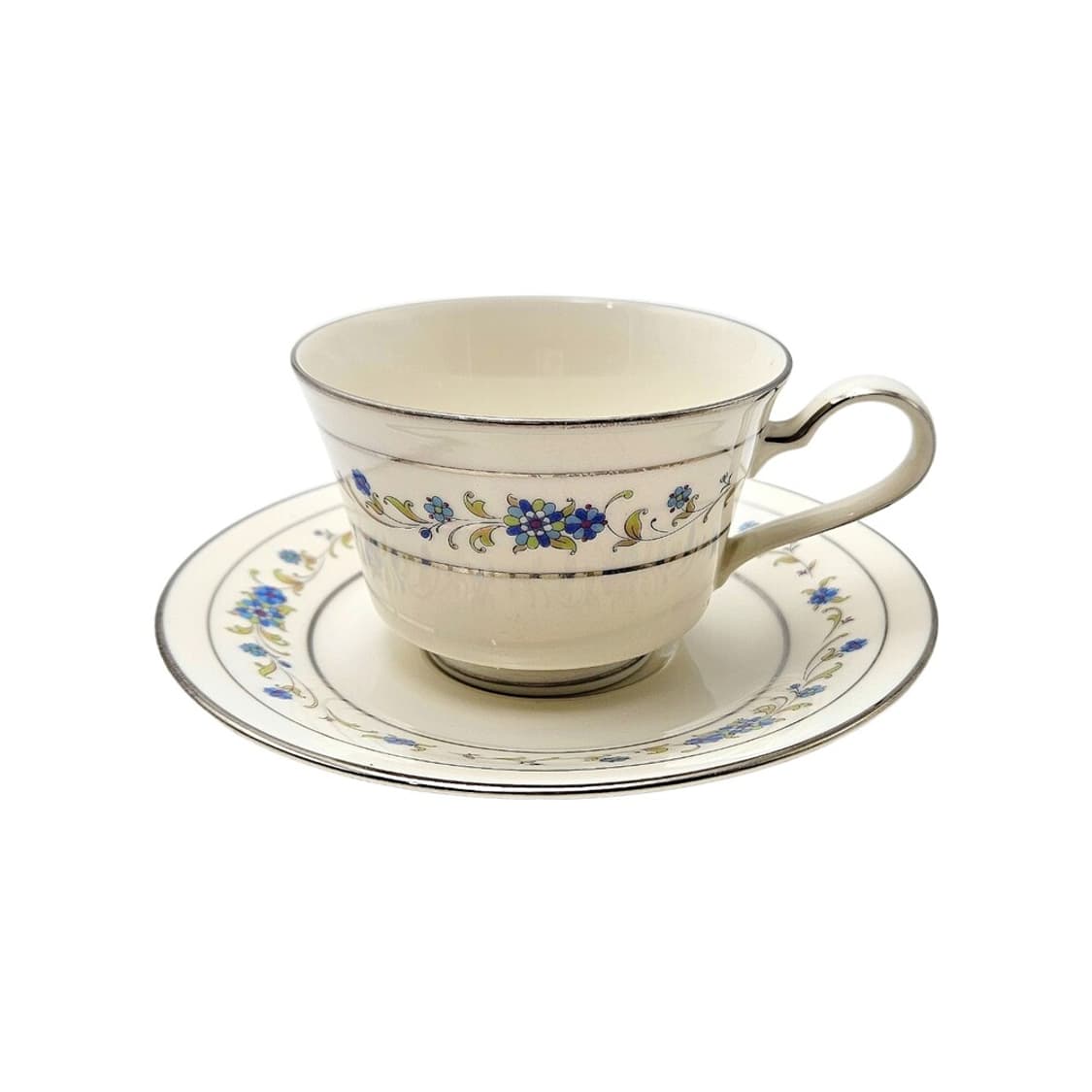 일본 노리다케 입체 플라워 실버링 찻잔세트 상품이미지7