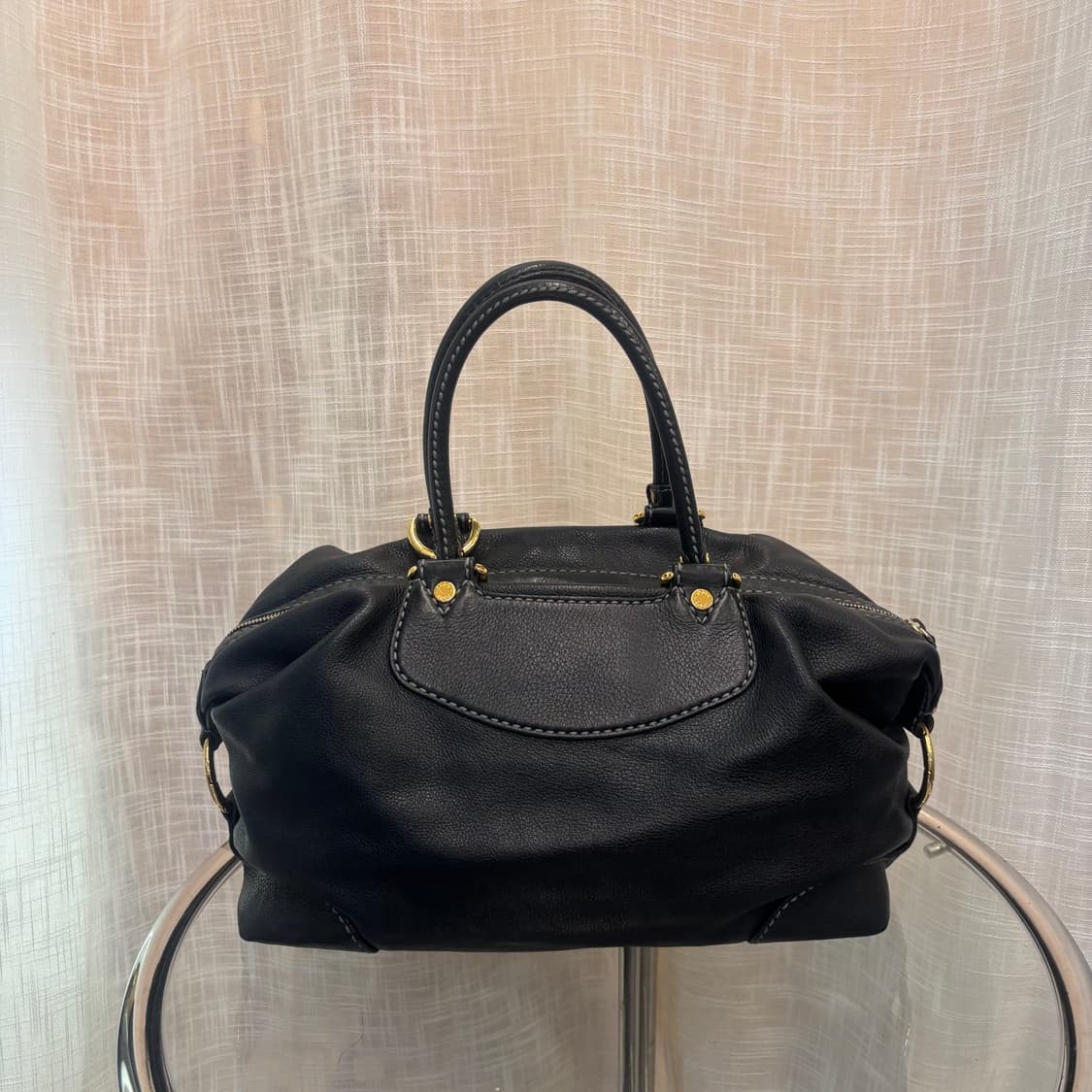 정품 토즈 스티치 레더 토트백     상품이미지5