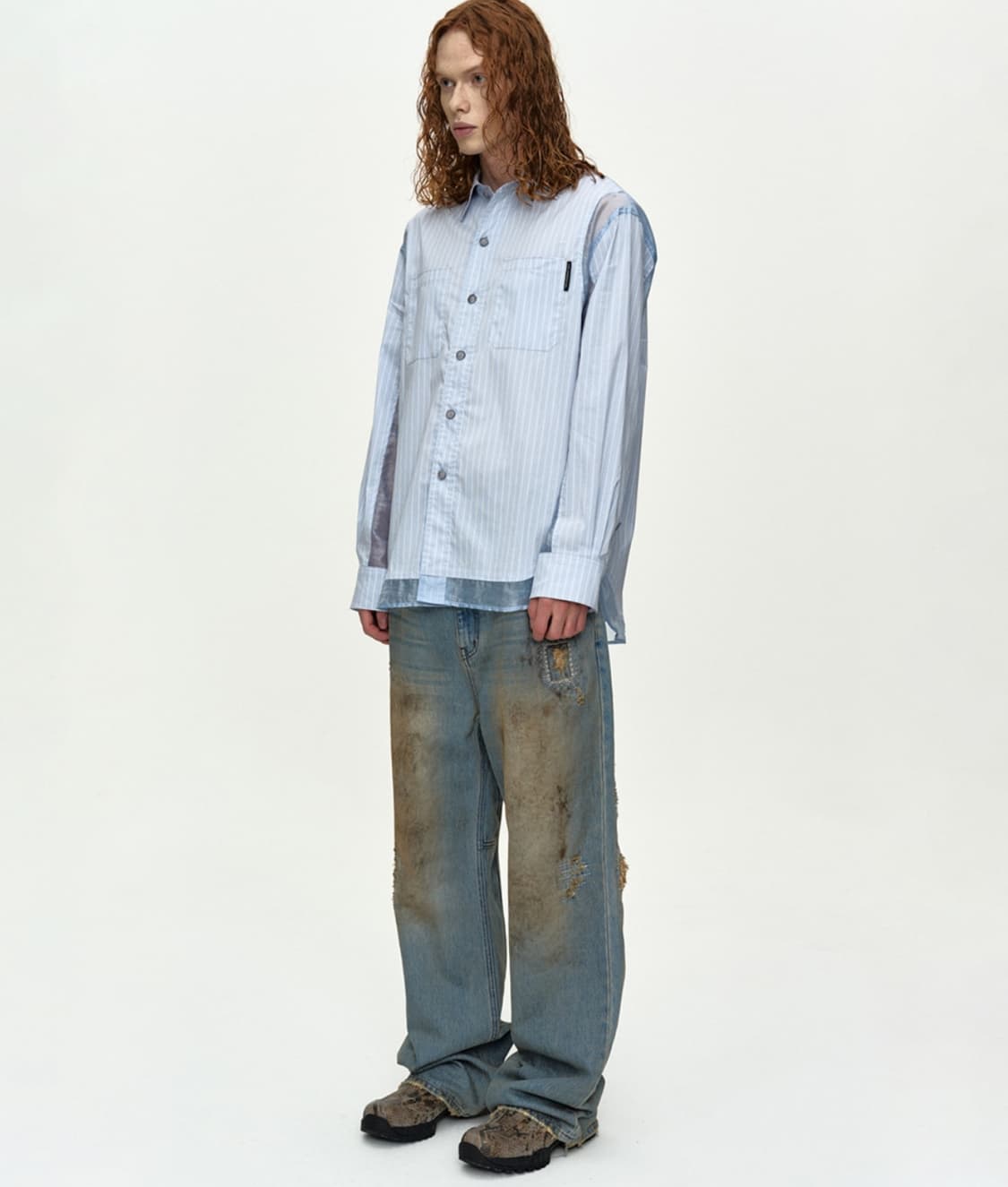 앤더슨벨 APROL ORGANZA PANEL SHIRT 상품이미지3