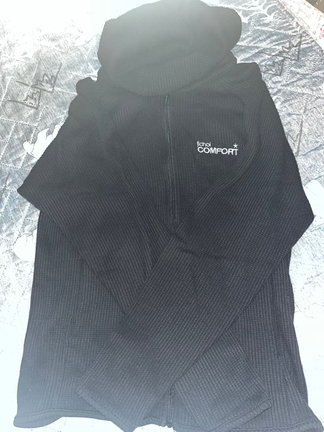 jichoi 지초이 와플 후드집업 상품이미지1