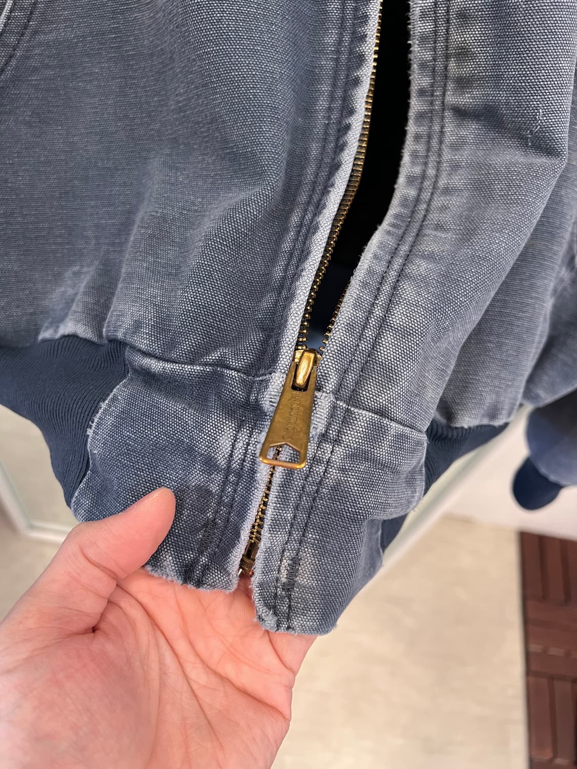 00s Carhartt 칼하트 덕 액티브 페이딩 후드 워크 자켓 상품이미지4
