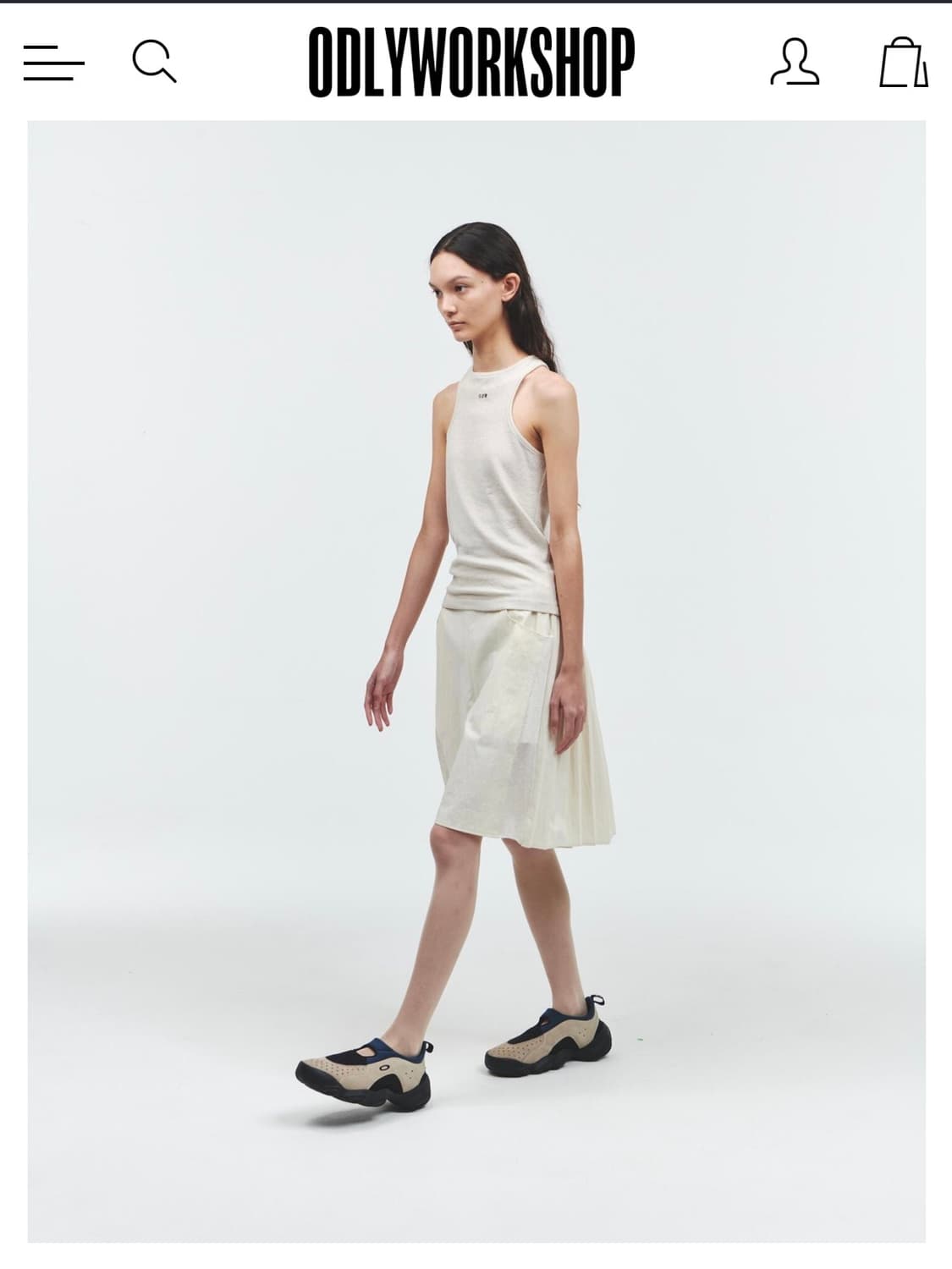 오들리워크샵 ripple pleated shorts 상품이미지1