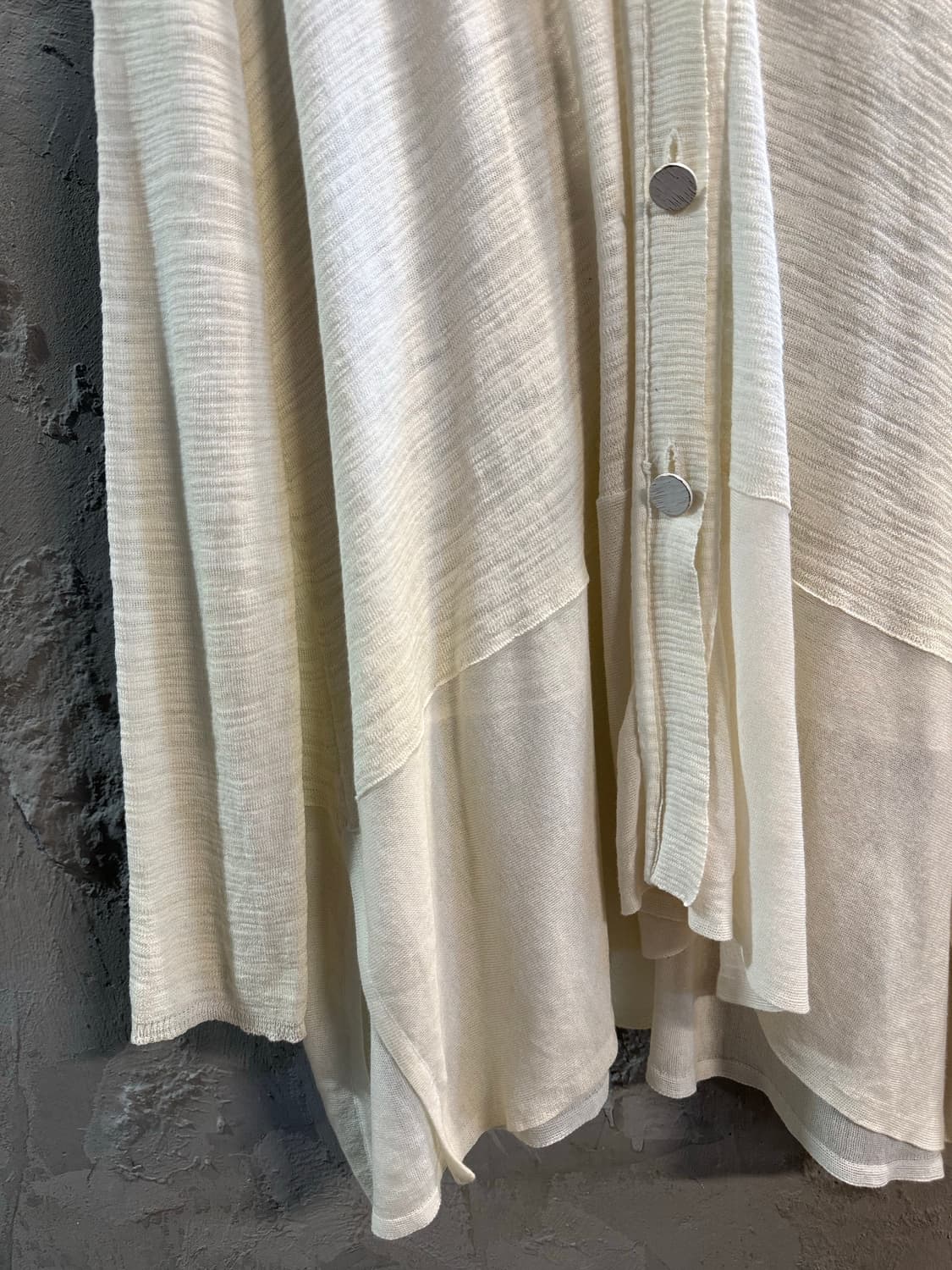 타임 TIME 시어 니트 가디건 레이어드 아이보리 M 상품이미지2