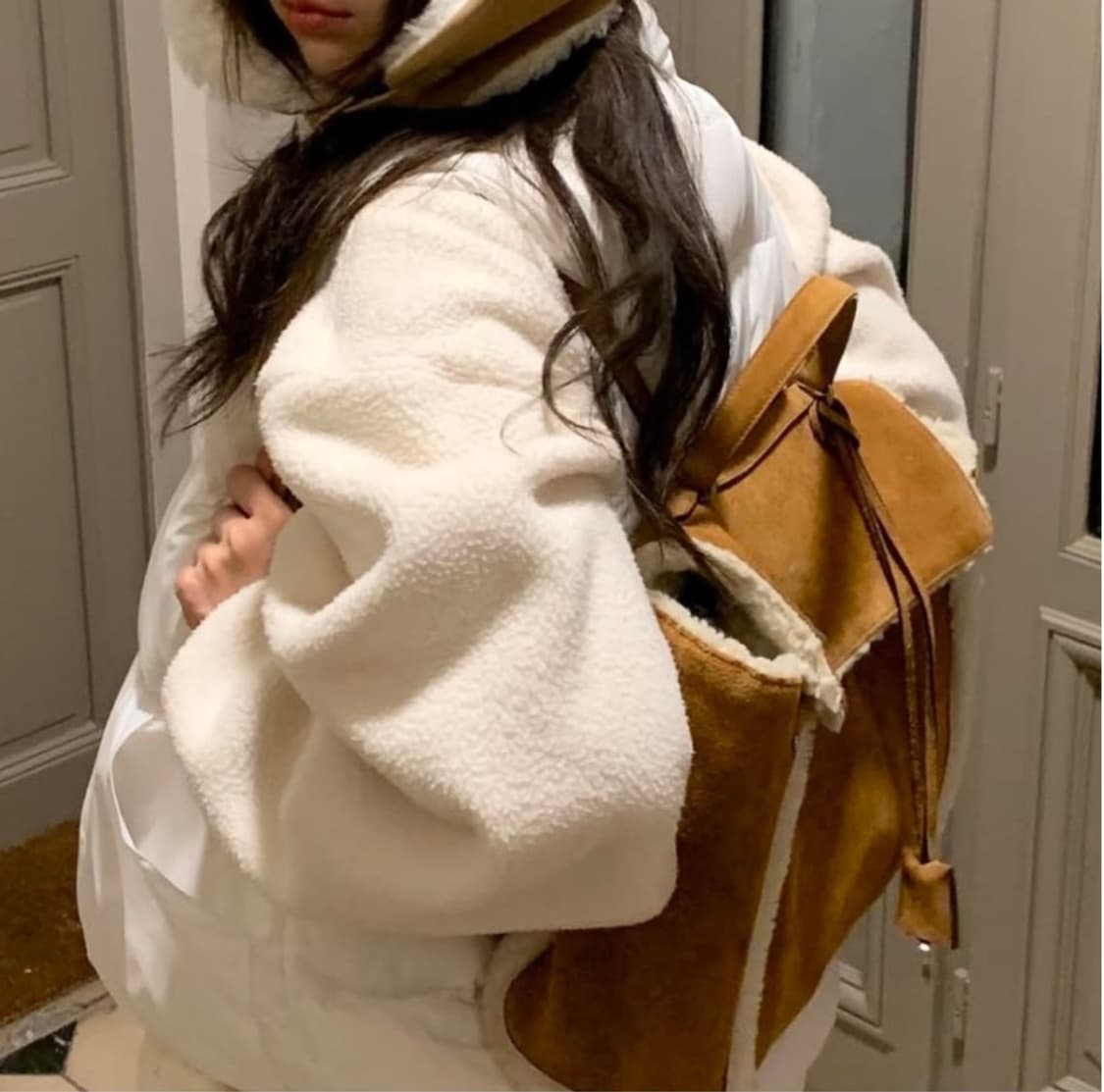 더바넷 시어링 백팩 리본빛 스무스무드 라벨르블랑 상품이미지1