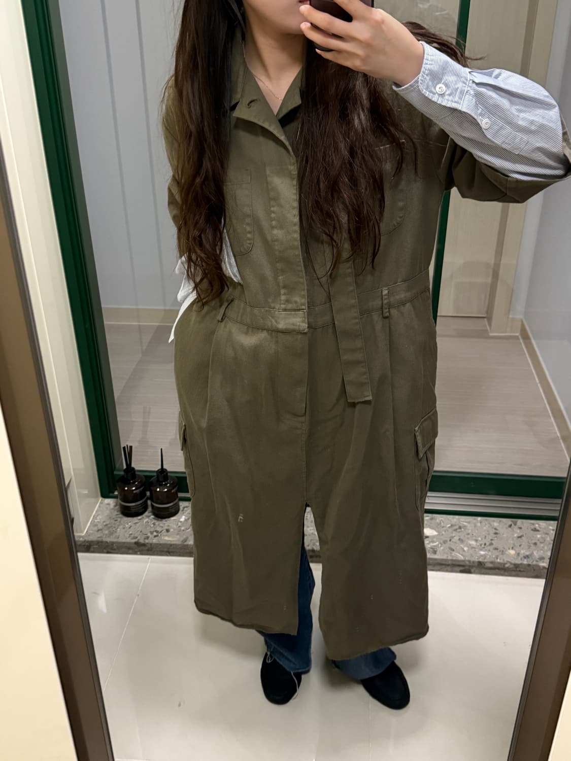 더일마 점프수트 카키  상품이미지7