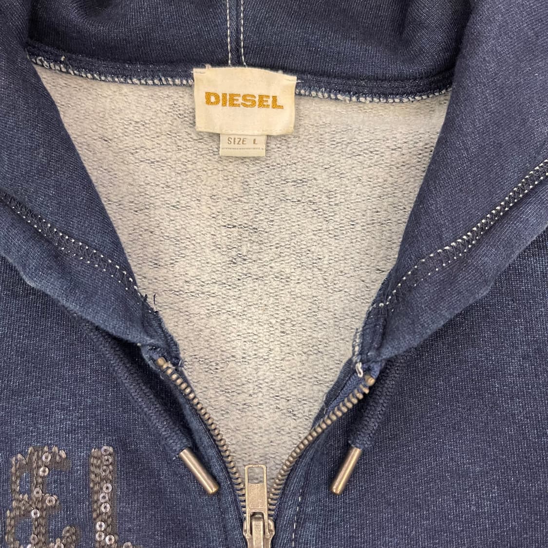 디젤 데미지 집업후드 상품이미지3