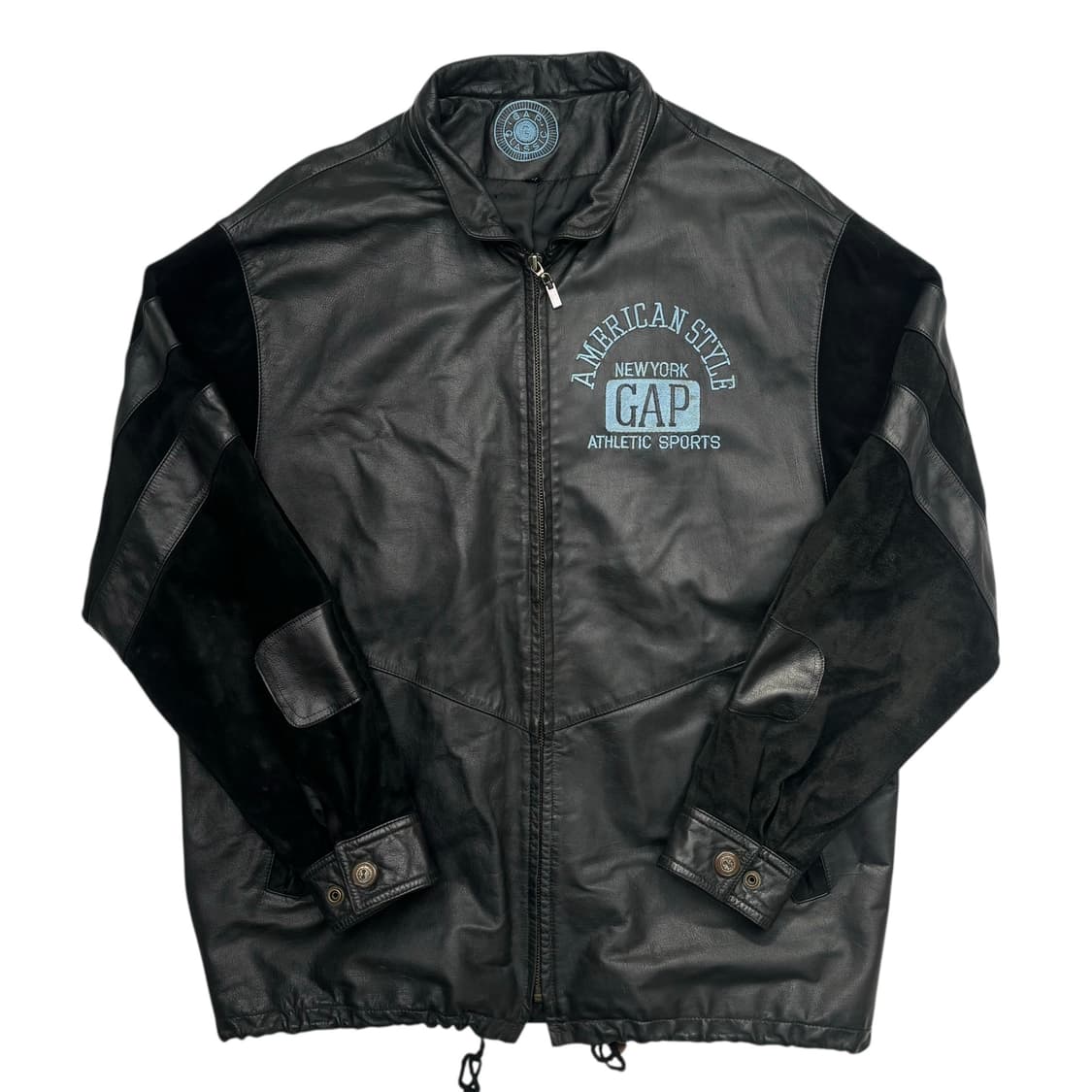 90s Old Gap 올드 갭 엠브로이드 카우 레더 자켓 M 상품이미지4